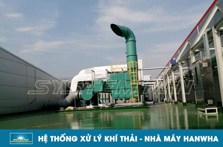 Hệ thống xử lý khí thải công ty Hanwha